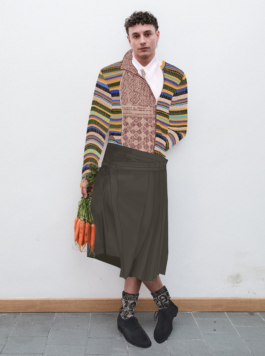 A Body Traced - Dries Van Noten - Illustration by Ilias Walchshofer - Mixed Media Paris 