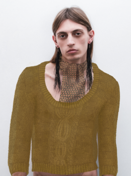 A Body Traced - Saint Laurent - Illustration by Ilias Walchshofer - Mixed Media Paris 