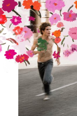 Boy Run - Illustration by Ilias Walchshofer - Mixed Media Paris 