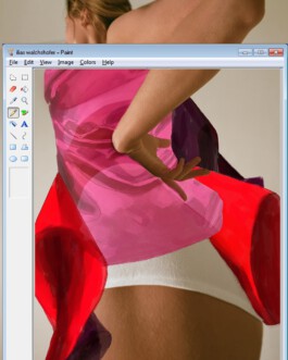 Paint Pink Look Close Up - Illustration by Ilias Walchshofer - Mixed Media Paris 